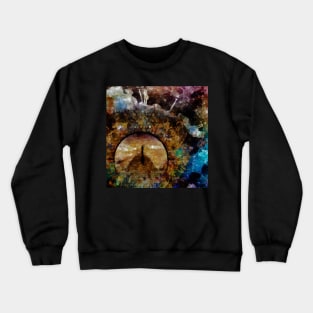 Lonely man on stone road Crewneck Sweatshirt